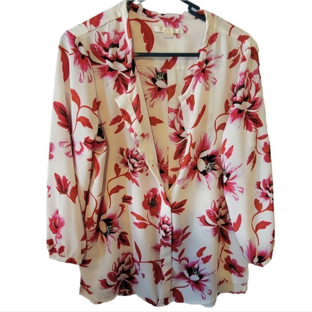 C&E Floral Bohemian Top Size Medium